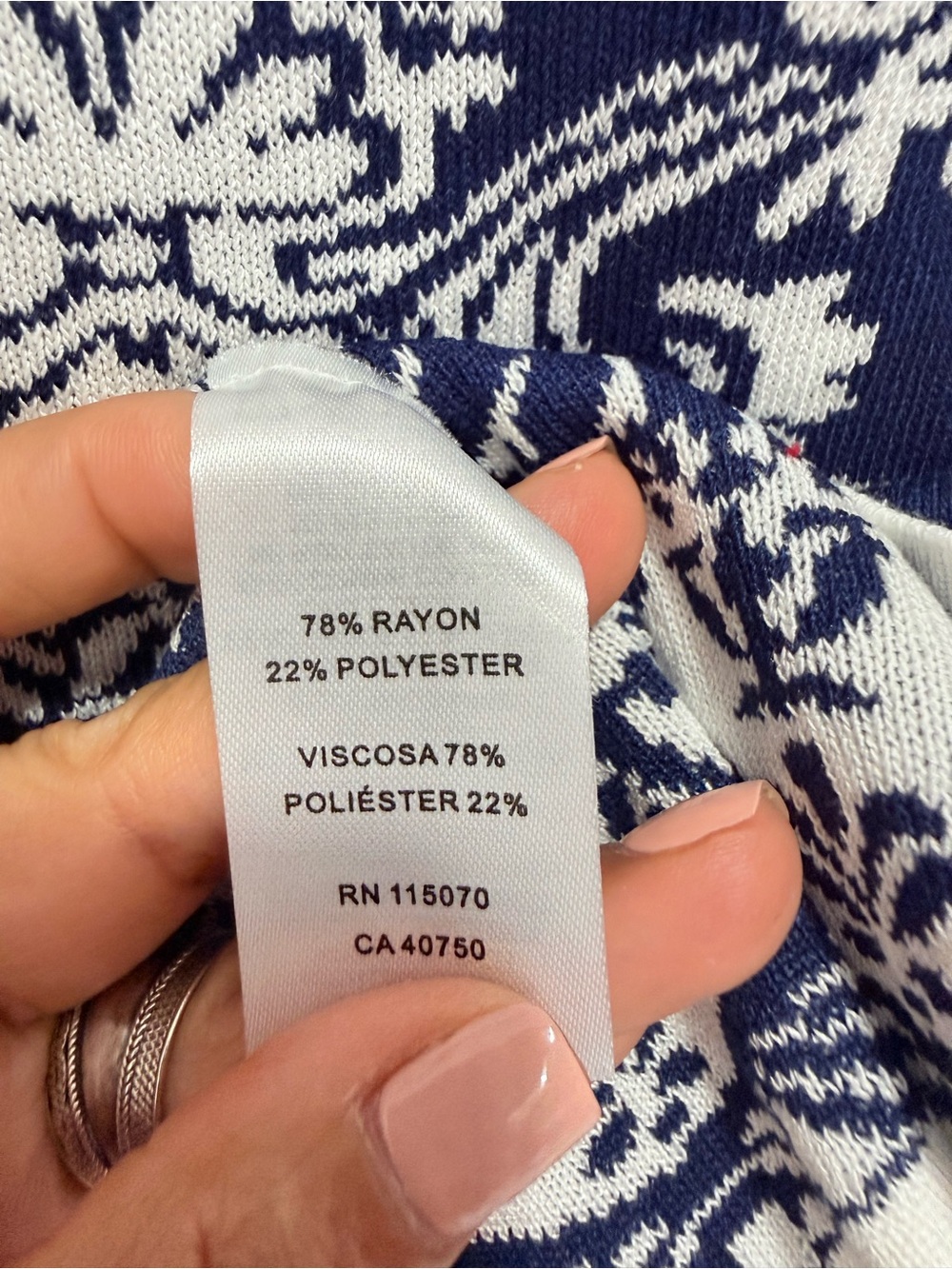 Nina Leonard Navy and White Sleeveless Mini Dress S - Picture 3 of 8